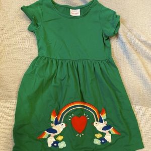 Size 110 Hanna green embroidered dress.